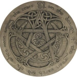 Magicun Altar~Large Moon Pentacle Plaque Stone Finish