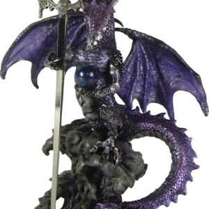 Fantasy Collection~ Dragon Blade 22.5cm Letter Opener, Resin, Purple, One Size