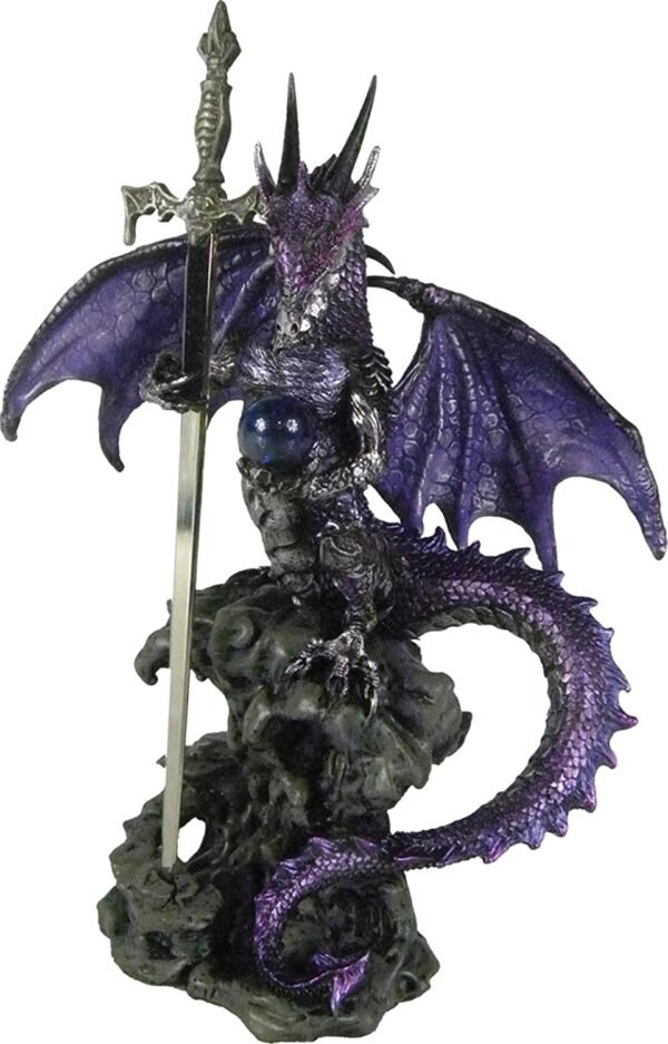 Fantasy Collection~ Dragon Blade 22.5cm Letter Opener, Resin, Purple, One Size