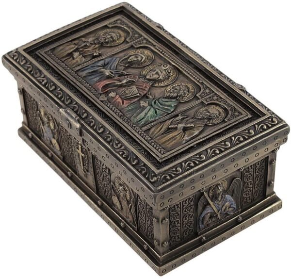 Magic  Collection~Bronzed Catholic Saints Altar Trinket Box
