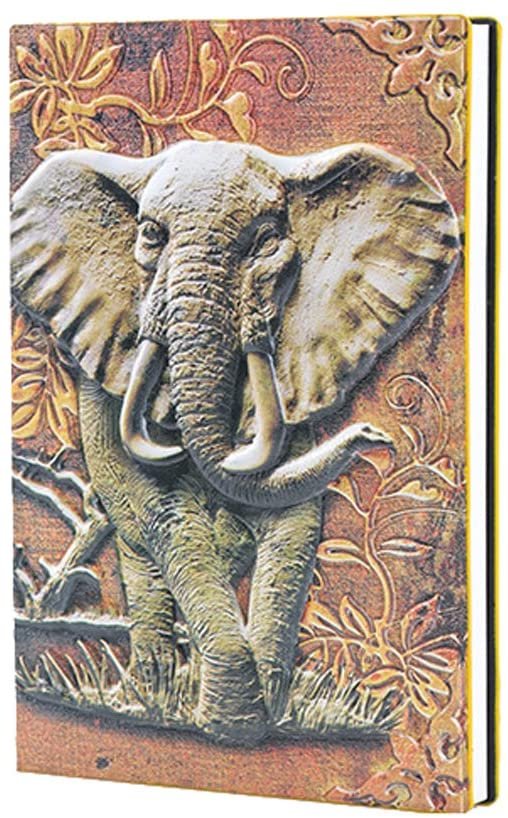 Witchcraft~Leather Journal Writing Notebook - Antique Handmade Leather Daily Notepad Sketchbook, Elephant Gift For Men & Women, Travel Diary & Notebooks to Write in (Silver, A5)