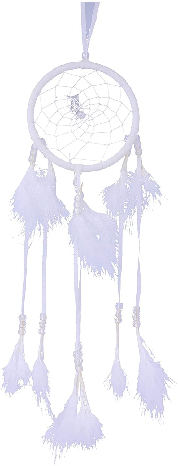Magicun N.Giftware~, White Pearlescent Slumbers Dreamcatcher, One Size