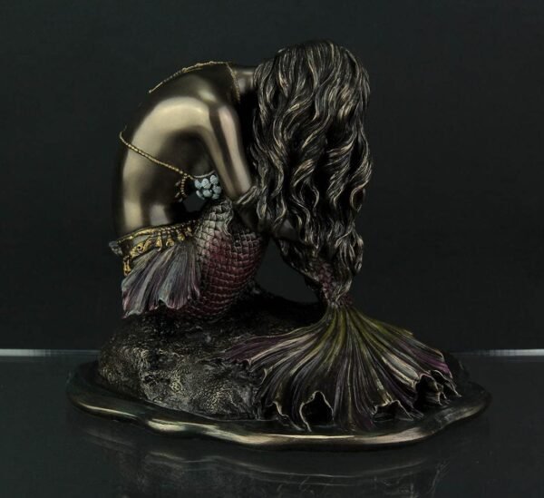 Magic  Collection~Siren Solitude Mermaid Sitting On Rock Bronze Finish Statue