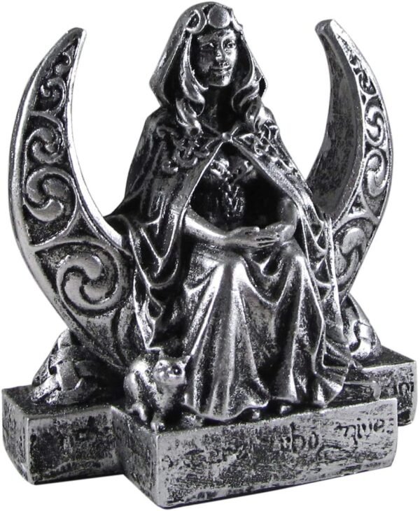 Magicun Altar~Dryad Design Moon Goddess Figurine - Silver Finish