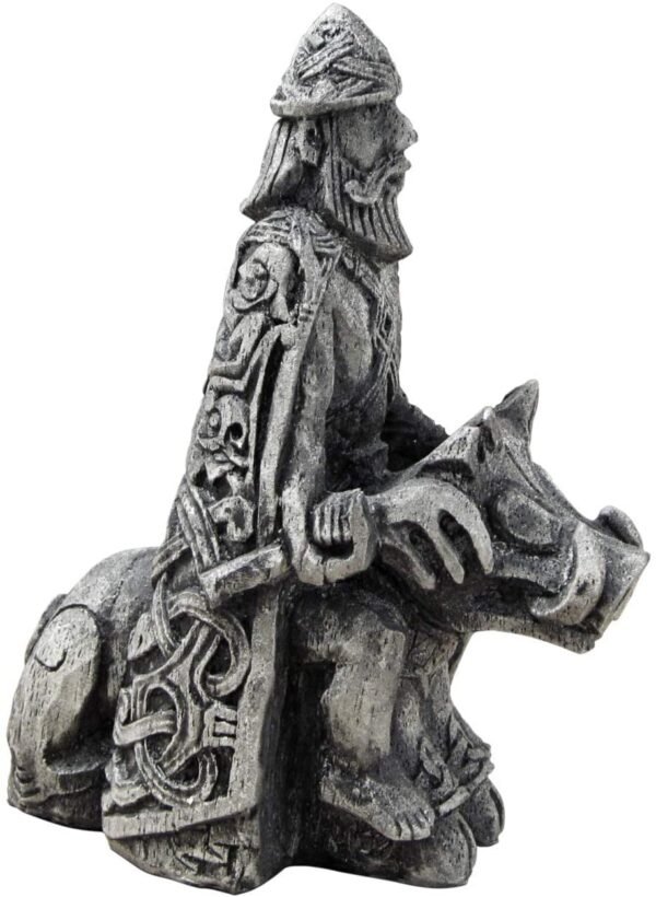 Magicun Altar~Dryad Design Freyr Norse God of Harvest Figurine - Stone Finish