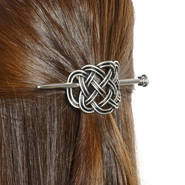 Viking Dragon Hair Hairpins Clips- Norse Celtic Knot Hair Accessories Hair Slide Hair Barrettes Irish Hair Decor for Long Hair Jewelry Braids Hair Stick With Dragon Design (AN-C1)
