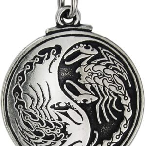 Soloman Pentant~Pewter Scorpion Yin Yang Symbol Pendant Necklace