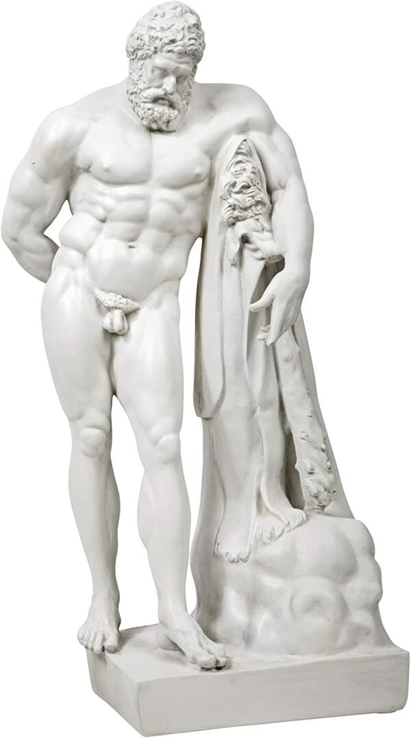 Magic  Collection~Design Toscano WU74741 Farnese Hercules Roman God Statue, 10 Inch, Bonded Marble Polyresin, White