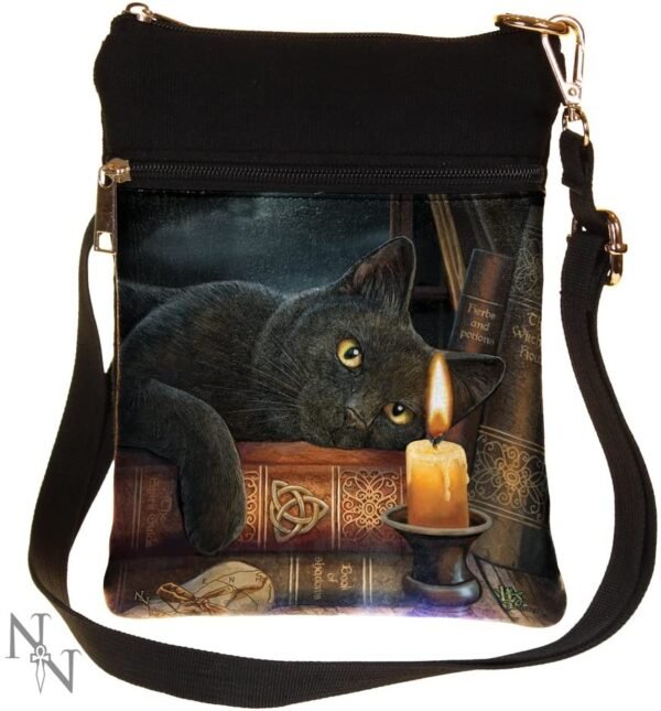 Artist Collections~ Witching Hour Lisa Parker Shoulder Bag 23cm Brown, PU and Canvas