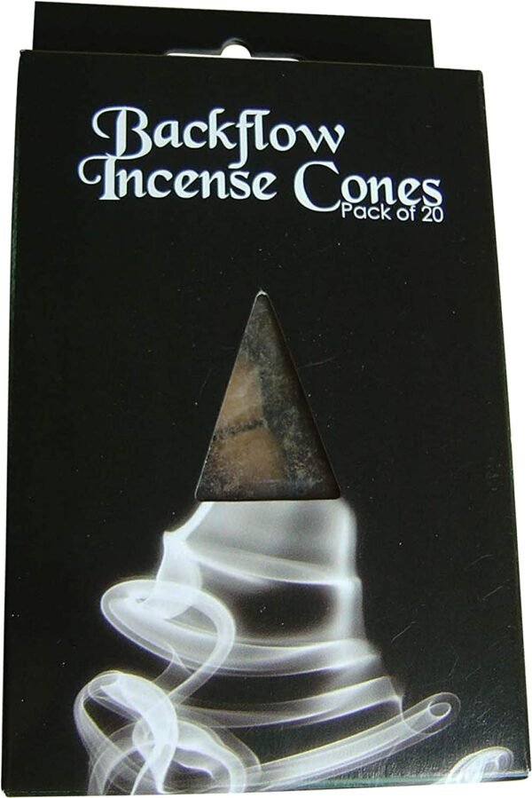 Wiccan Collection~Backflow Incense Cones Pack of 20 Lavender, Black, 20cm