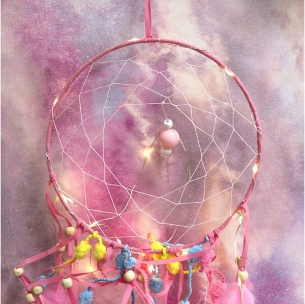 Magicun N.Giftware~Rose Dreams 20cm Dreamcatcher, Pink