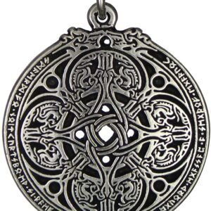 Soloman Pentant~Pewter Dragon Shield Celtic Knot Pendant Talisman for Soldiers and Military Members