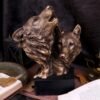 Animal Collection~ Song of The Wild Wolf Bust 23cm Bronze, Resin