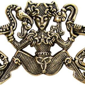 Bronze Ormhaxan Celtic Snake Witch Goddess Pendant
