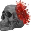 Dark Collection~Garnet Crystal Skull 17.6cm Figurine, Resin, Grey, One Size