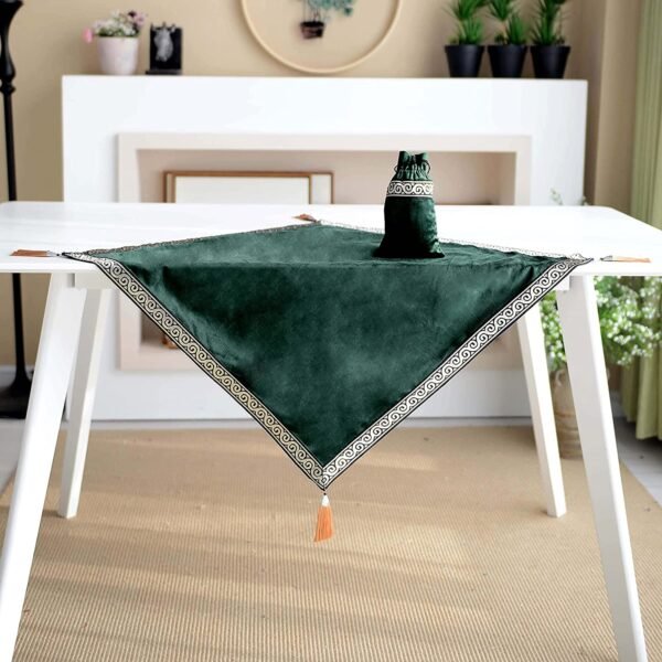 Altar Tarot Table Cloth  Table Cover Divination Wicca  Velvet with Tarot Drawstring Pouch Set