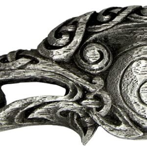 Magicun Altar~Pewter Celtic Knot Raven Belt Buckle