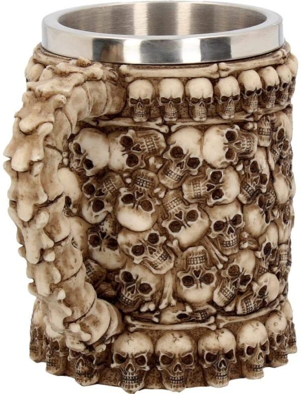 Dark Collection~Skull Pit Tankard Mug 16.2cm Ivory
