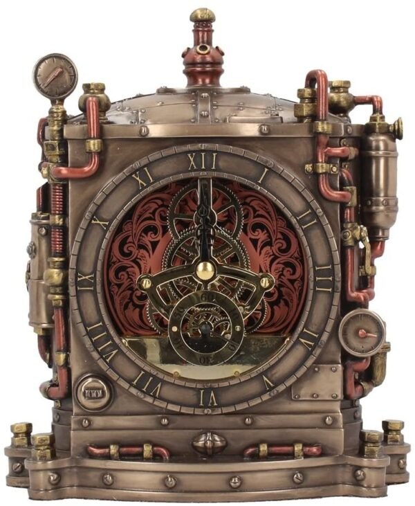 Steampunk Collection~Horologist Clock 25cm Bronze, Polyresin, 20cm