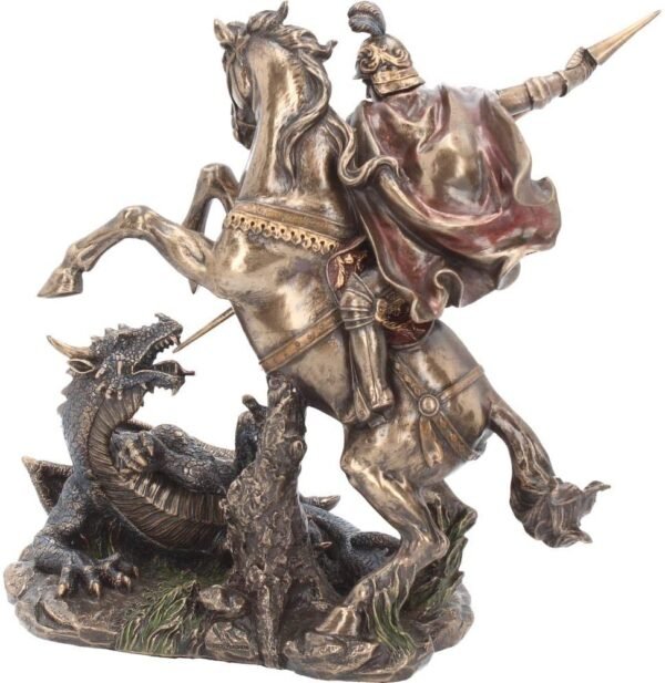 Magicun N.Giftware~George and The Dragon Figurine 31cm Bronze