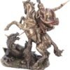 Mythology Collection~ George and the Dragon Figurine 31cm Bronze