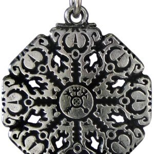 Soloman Pentant~Helm of Awe Aegishjalmur Rune Pendant Talisman Norse Jewelry for Warrior Protection