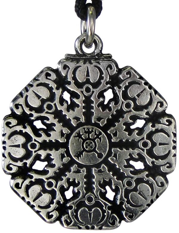 Soloman Pentant~Helm of Awe Aegishjalmur Rune Pendant Talisman Norse Jewelry for Warrior Protection