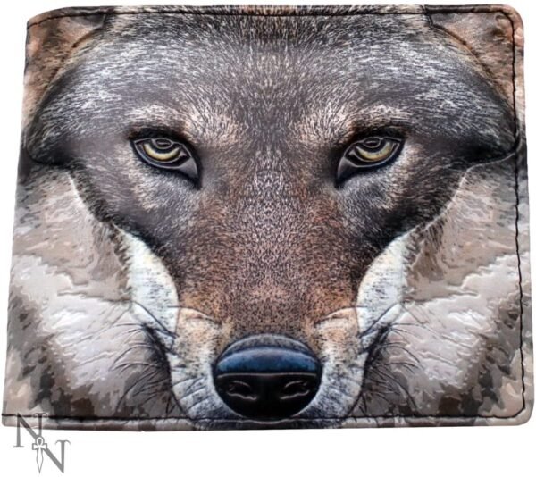 Animal Collection~ Portrait of a Wolf Wallet 11cm Grey, PU, One Size
