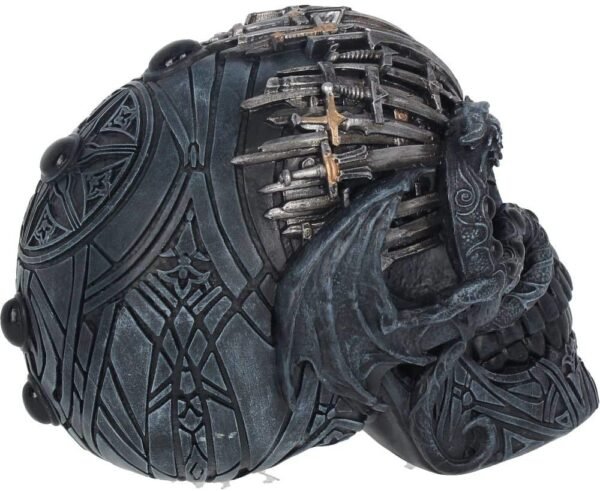 Magicun N.Giftware~Sword Skull 18.5cm Figurine, Resin, Black