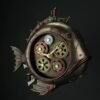 Magic  Collection~Steampunk Style Fish Submarine Wall Clock