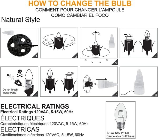 Selenite Crystal Lamp Crystal Light Lamp, Healing & Meditation Extra Large Crystal