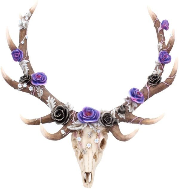 Wiccan Collection~Antlers of Eden Wall Plaque 45cm White, Polyresin