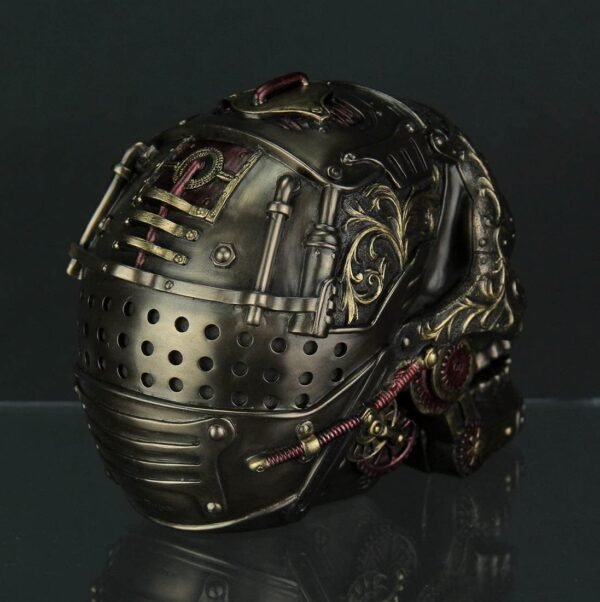 Magicun  Collection~Steampunk Style Human Skull Bronze Finished Statue with Movable Jaw