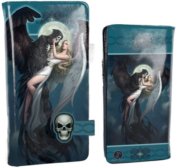Artist Collections~ Angel and The Reaper James Ryman Embossed Purse 18.5cm Blue, PU