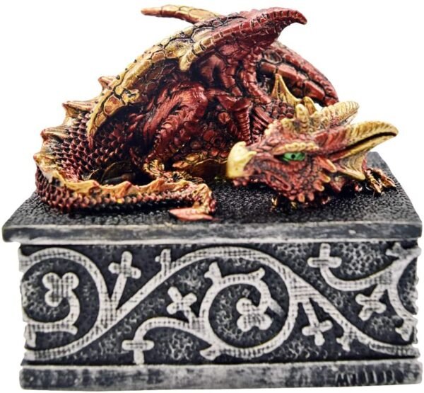 Fantasy Collection~ Dragon Safehold 8.4cm Set of 4, Boxes, Resin, Multi-Coloured