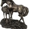 Magic  Collection~Mare and Foal Wild Horses Bronzed Statue