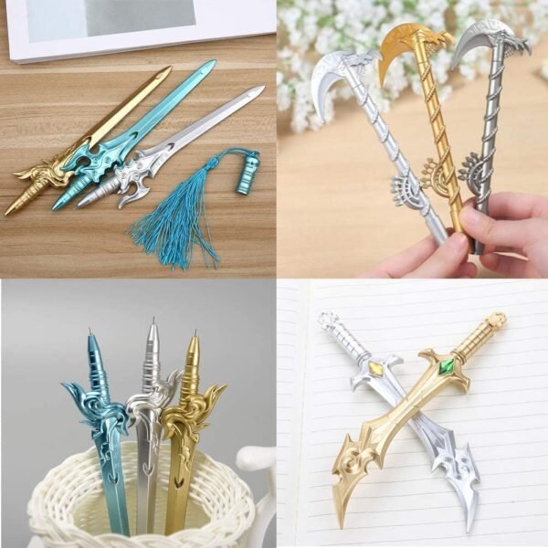 Witchcraft~Sencoo Gel Pens Black Ink Sword Pens Students Prize Children Gift Christmas Birthday Boy Present 6 pack