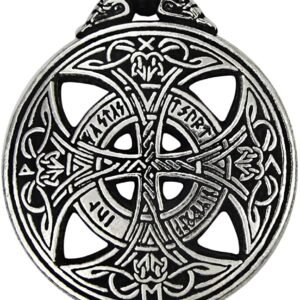Soloman Pentant~Pewter Large Celtic Love Knot Pendant Rune Necklace - 1 3/8 Inch Diameter