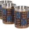 Magicun N.Giftware~Medieval (Set of Four) Shot Glasses 12cm Blue