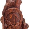 Magicun Altar~Dryad Design Seated Norse God Tyr Statue Wood Finish