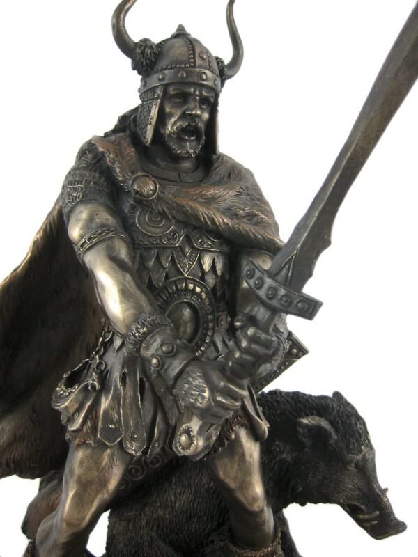 Magic  Collection~Norse God Freyr Bronzed Finish Statue Pagan Fertility