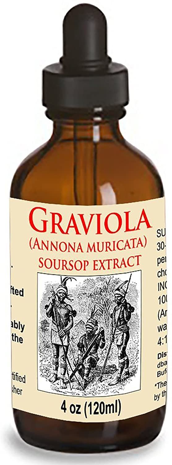 Witchcraft~Organic Graviola Liquid Soursop Extract 4 oz Wildcrafted Tincture (Annona Muricata) : Immune System Booster (4oz)