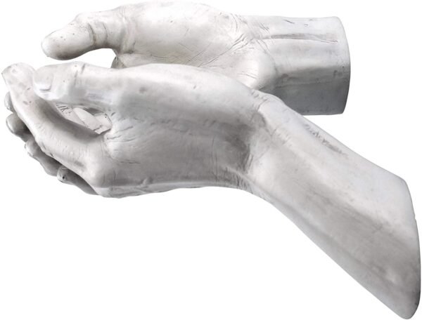 Magicun  Collection~Design Toscano The Offering Hands Wall Sculpture, 11 Inch, Polyresin, Antique Stone
