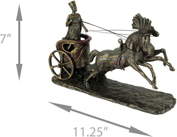 Magic  Collection~Nefertiti Egyptian Queen Driving Horse Drawn Chariot Statue