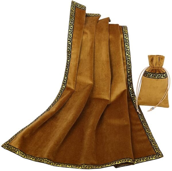 Altar Tarot Table Cloth Divination Wicca Velvet Cloth with Tarot Pouch Purple