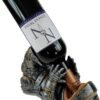 Mythology Collection~ Guzzlers Knight 23cm Wine Bottle Holder, Resin, Silver