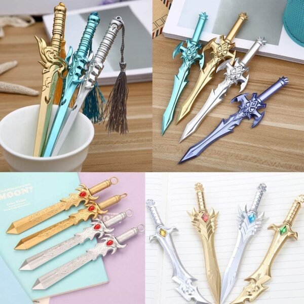 Witchcraft~Sencoo Gel Pens Black Ink Sword Pens Students Prize Children Gift Christmas Birthday Boy Present 6 pack