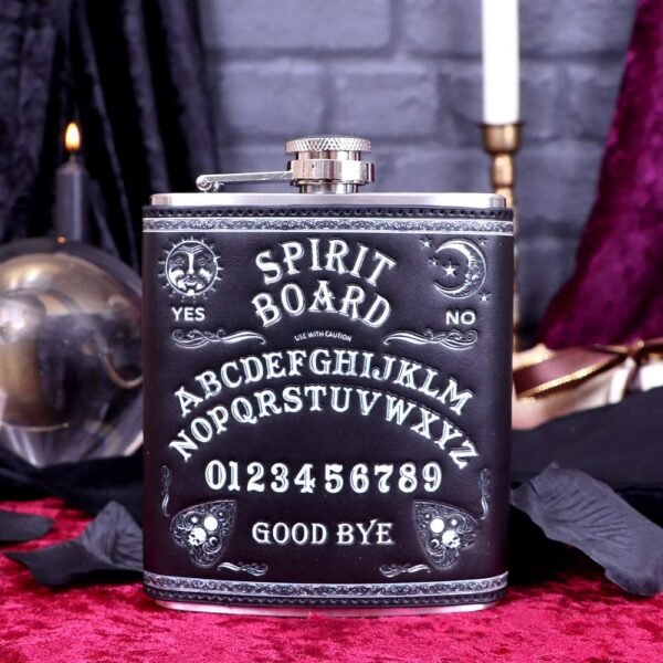Magicun N.Giftware~Black White Spirit Board Drinking Hip Flask, us:one Size