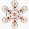 Crystal Healing Tool - Metatron Shambhala Star with Magnets & Copper Wire - 15" - Icosahedron