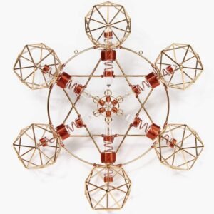 Crystal Healing Tool - Metatron Shambhala Star with Magnets & Copper Wire - 15" - Icosahedron